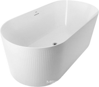 Ванна 1700x800xh580мм, отдельностоящая, слив-перелив, пробка слива цв.хром в компл., (акрил цв.белый), BelBagno ZZ BelBagno Универсал BB411-1700-800