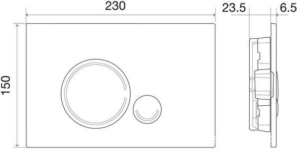 Кнопка двойного смыва, для инсталляции д/унитаза, (цв.брашированное золото), BelBagno Sfera ZZ BelBagno sfera CZR/BB-SR-BORO