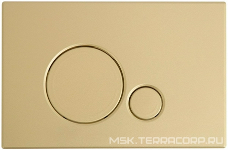 Кнопка двойного смыва, для инсталляции д/унитаза, (цв.брашированное золото), BelBagno Sfera ZZ BelBagno sfera CZR/BB-SR-BORO