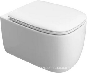 Унитаз подвесной, безободковый, смыв Tornado, 370x525мм, сиденье с микролифтом, крепеж в компл., Comfort-Tor ZZ