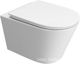 Унитаз подвесной, безободковый, смыв Tornado, 355x520мм, сиденье с микролифтом, крепеж в компл., Tre-Tor ZZ