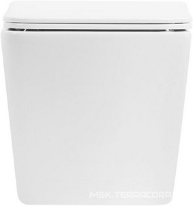 Унитаз подвесной, безободковый, смыв Tornado, 53х35.5см, сиденье с микролифтом, крепеж в компл., (цв.белый глянц.),  ZZ Abber Rechteck AC1201T