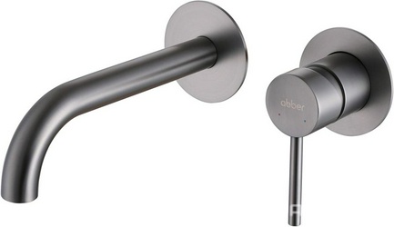 Смеситель для раковины, встраиваемый в стену, внутрен. часть в компл., (цв.никель), Wasser Kreis ZZ