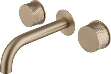 Смеситель для раковины, встраиваемый в стену, внутрен. часть в компл., (цв.золото матовое), Wasser Kreis ZZ