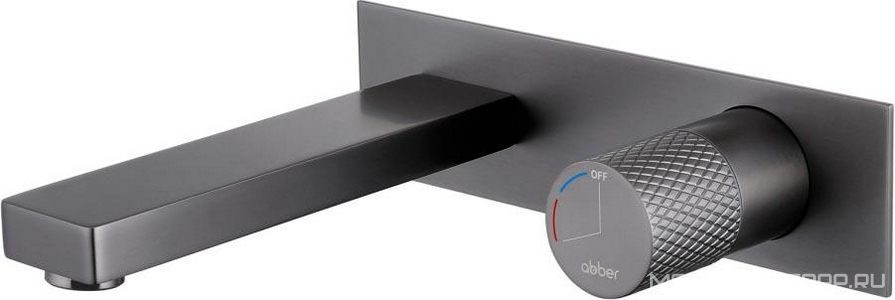 Смеситель для раковины, встраиваемый в стену, внутрен. часть в компл., (цв.никель),  ZZ Abber Rund AF8712NG