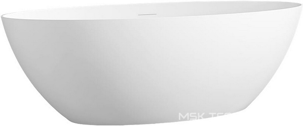 Ванна 1800х850h580мм, свободностоящая, интегрированный слив-прелив крышка слива в цвет ванны., (акрил цв.белый), Abber ZZ