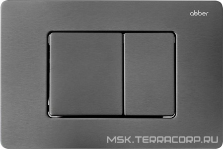 Кнопка двойного смыва для инсталл.д/унитаза, (цв.никель), Abber ZZ Abber Универсал AC0120NG