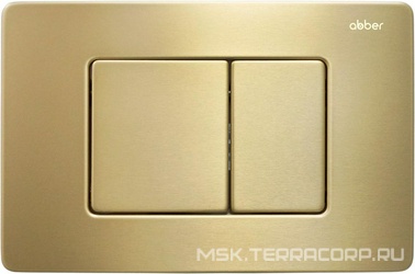 Кнопка двойного смыва для инсталл.д/унитаза, (цв.золото матовое), Abber ZZ
