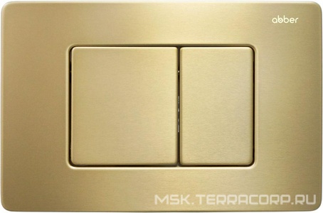 Кнопка двойного смыва для инсталл.д/унитаза, (цв.золото матовое), Abber ZZ Abber Универсал AC0120MMG