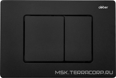 Кнопка двойного смыва для инсталл.д/унитаза, (цв.черный матовый), Abber ZZ