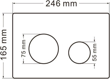 Кнопка двойного смыва для инсталл.д/унитаза, (цв.золото матовое), Abber ZZ Abber Универсал AC0121MMG