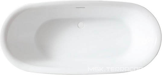 Ванна 1800х840h540мм, отдельностоящая, на каркасе, интегрированный слив-прелив крышка слива в цвет ванны., (акрил цв.белый), Abber ZZ