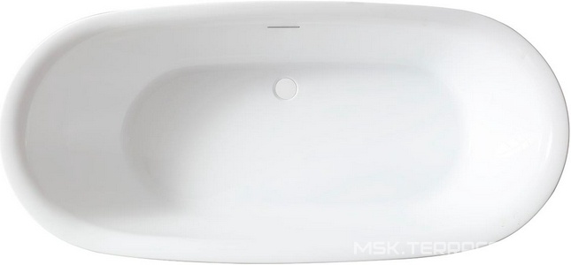 Ванна 1800х840h540мм, отдельностоящая, на каркасе, интегрированный слив-прелив крышка слива в цвет ванны., (акрил цв.белый), Abber ZZ Abber Универсал AB9205