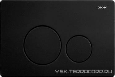 Кнопка двойного смыва для инсталл.д/унитаза, (цв.черный матовый), Abber ZZ