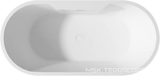 Ванна 1500х700h600мм, отдельностоящая, на каркасе, интегрированный слив-прелив крышка слива в цвет ванны., (акрил цв.белый), Abber ZZ