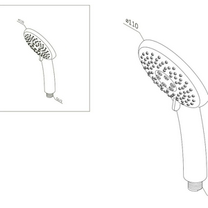 Ручной душ 110 мм, 3 функции, хром AMPM Like F0280000
