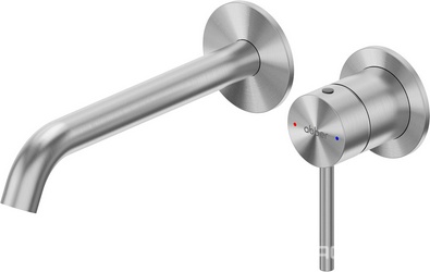 Смеситель для раковины, встраиваемый в стену, внутрен. часть в компл., (цв.сталь брашированная), Wasser Kreis 316 ZZ
