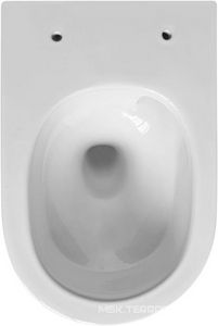 Унитаз подвесной, безободковый, смыв Tornado, 53х35,5см, сиденье с микролифтом, крепеж в компл., (цв.белый глянц.),  ZZ Abber Bequem AC1128