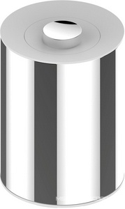 Ведро напольное, круглое 5л., 210хh288мм, с крышкой, (цв.хром/белый),  ZZ Keuco Plan 04989 010051