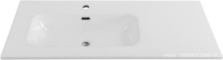 Раковина (ПРОДАЖА ТОЛЬКО С БАЗОЙ ПОД РАК.), чаша слева, 1010х460мм, с 1 отв.д/смесит., с переливом, (керамика, цв.белый), BelBagno ZZ BelBagno Универсал BB1000ETL-L