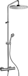 Смеситель-термостат для душа, со стационарным верхн.душем d25см., душевая лейка, шланг в компл., (цв.хром),  ZZ Paini Cox 78CR689THAE28P1