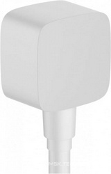 Шланговое подсоединение с защитой от обратного тока, 1/2" FixFit, (цв.матовый белый), HG ZZ Hansgrohe Универсал 26457700