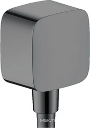 Шланговое подсоединение с защитой от обратного тока, 1/2" FixFit, (цв.шлиф.черный хром), HG ZZ Hansgrohe Универсал 26457340