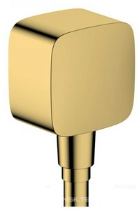 Шланговое подсоединение с защитой от обратного тока, 1/2" FixFit, (цв.полированное золото), HG ZZ Hansgrohe Универсал 26457990