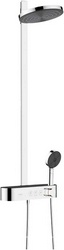 Смеситель термостат д/д, со стац.верхн.душем 260мм, ручной душ, шланг в компл.,(цв.хром),  S Showerpipe 260 2jet с ShowerTablet Select 400 ZZ Hansgrohe Pulsify 24240000