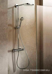 Шланг для душа, пластиковый с гладкой поверхностью под металл, с защитой от перекручивания, 2.00м, 1/2 x 1/2, (цв.хром), Isiflex Hansgrohe Hansgrohe Универсал 28274000