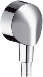 Шланговое подсоединение, без клапана обратного тока E, (цв.хром),  de Luxe 1/2", Hansgrohe ZZ Hansgrohe Fixfit 27454000
