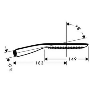 Ручной мини-душ 120 1jet, хром  ZZ Hansgrohe PuraVida 28558000