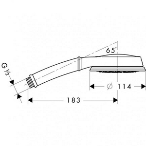Ручной душ 3jet d=114мм, (цв./хром)  Classic ZZ Hansgrohe Croma 100 28539000