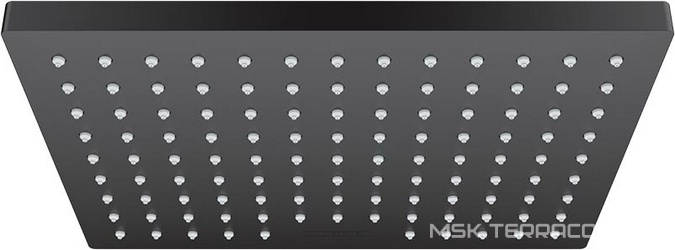 Верхний душ, лейка прямоуг. 230х170мм, 1 тип струи, (цв. матовый черный),  230 1jet ZZ Hansgrohe Vernis Shape 26281670