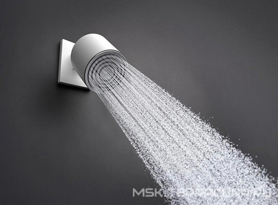 Верхний душ, лейка круглая 105мм, 1 тип струи PowderRain, (цв. хром),  105 1jet ZZ Hansgrohe Pulsify 24130000