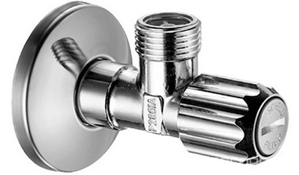 Вентиль угловой, с фильтром, G3/8, (цв хром), Hansgrohe ZZ Hansgrohe Универсал 13904000