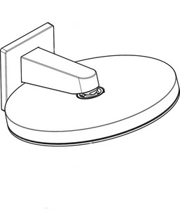 Держатель настенного верхнего душа 260, 1/2", (цв.черный матовый),  ZZ Hansgrohe Pulsify 24149670