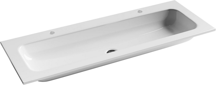Раковина мебельная 120*45 см, c 2-мя отверстиями под смеситель, цв. белый ZZ Ceramica Nova Grace CN7016