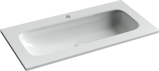 Раковина накладная/мебельная Grace прямоугольная 910х46х14 мм, c отверстием для смес, цвет белый ZZ