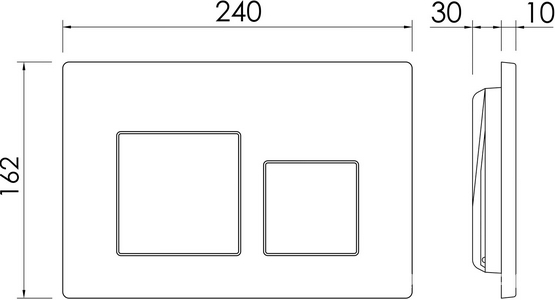 Кнопка смыва для инсталляции , цвет брашированное золото Ceramica Nova Balance CN12-001BG