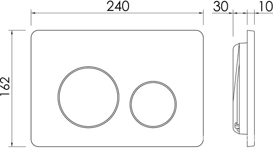 Кнопка смыва для инсталляции , цвет черный матовый Ceramica Nova Balance CN12-001MB