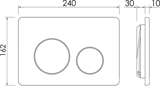 Кнопка смыва для инсталляции , цвет белый глянец Ceramica Nova Balance CN12-002W