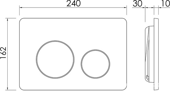 Кнопка смыва для инсталляции , цвет черный матовый Ceramica Nova Balance CN12-002MB