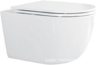 Унитаз подвесной, безободковый, смыв Tornado, 530x365мм, сиденье с микролифтом, крепеж в компл., Relax-Tor ZZ