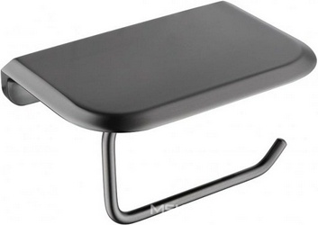 Держатель для туалетной бумаги, с полочкой, (цв.оружейная сталь),  ZZ Cezares Liner LINER-PHM-GM