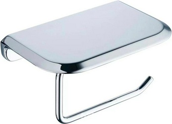 Держатель для туалетной бумаги, с полочкой, (цв.хром),  ZZ Cezares Liner LINER-PHM-01