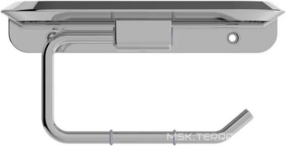 Держатель туал.бумаги, с полочкой, (цв.хром),  ZZ Cezares Liner LINER-PHM-01