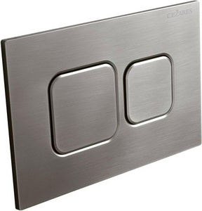 Кнопка двойного смыва для инсталляции подвесного унитаза, только для инстал. арт.CZR-201-P.., (цв.оружейная сталь), PNEUMATIC ZZ Cezares Liner PN2-BTN-GM