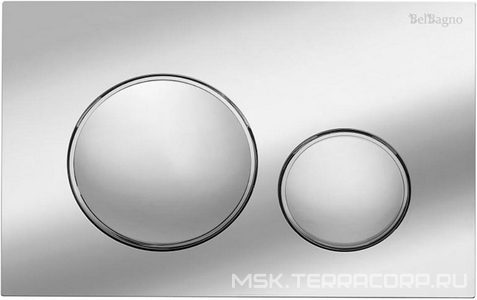 Кнопка двойного смыва для инсталляции подв. унитаза, только для инстал. арт.BB-101-M, BB-109-M-C, BB-101-M-BR, BB-101-M-BC,(цв.хром глян)BelBagno ZZ BelBagno Универсал BB-17C-CRM