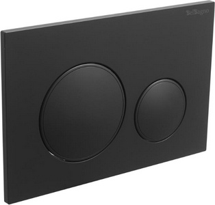 Кнопка двойного смыва для инсталляции подв. унитаза, только для инстал. арт.BB-101-M, BB-109-M-C, BB-101-M-BR, BB-101-M-BC,(цв.черный мат),BelBagno ZZ BelBagno Универсал BB-17C-NERO.M